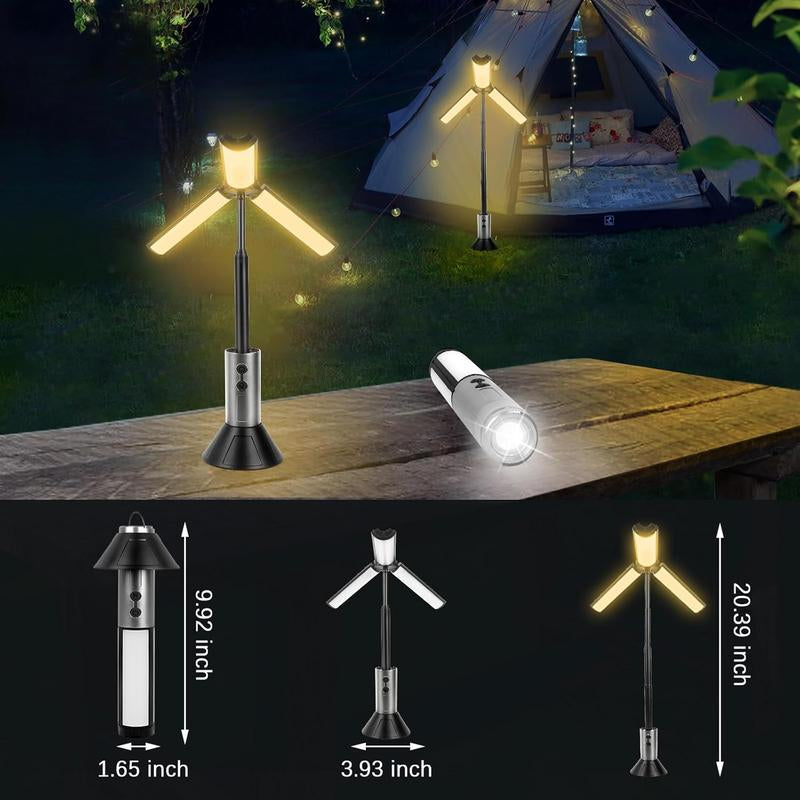 2 in 1 LED Work Light, 1 Count Portable Foldable Camping Light Flashlight, Multifunctional LED Light for Hiking, Camping, Fishing and Travel